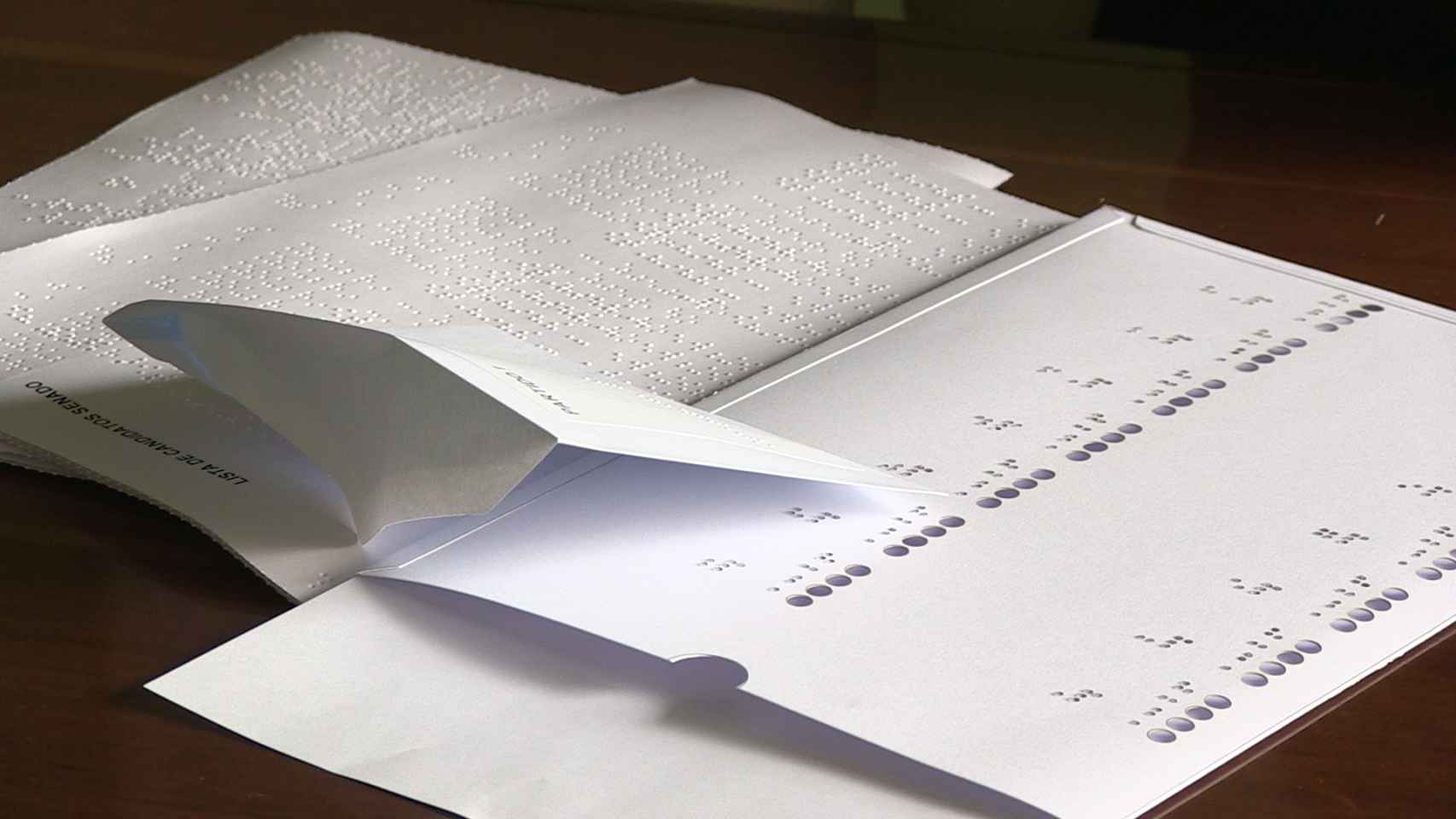Documentación en braille para la preparación del voto